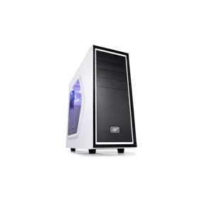   DeepCool Számítógépház - TESSERACT SW WHITE (fehér, ablakos, fekete belső, 1x12cm, ATX, mATX, 1xUSB3.0, 1xUSB2.0)