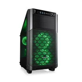   ModeCom Számítógépház - REA GLASS RGB (mATX, ITX,  2xUSB3.0; 1xUSB2.0, HD Audio; Memóriakártya olvasó, fekete)