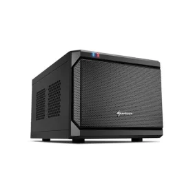   Sharkoon Számítógépház - QB One  (fekete; fekete belső; mITX; 2xUSB3.0; 2xUSB2.0; I/O; 120mm ventilátor)