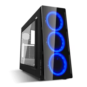   Spirit of Gamer Számítógépház - Deathmatch V Blue (fekete, ablakos, 3x12cm ventilátor, ATX, mATX, 1xUSB3.0, 1xUSB2.0)