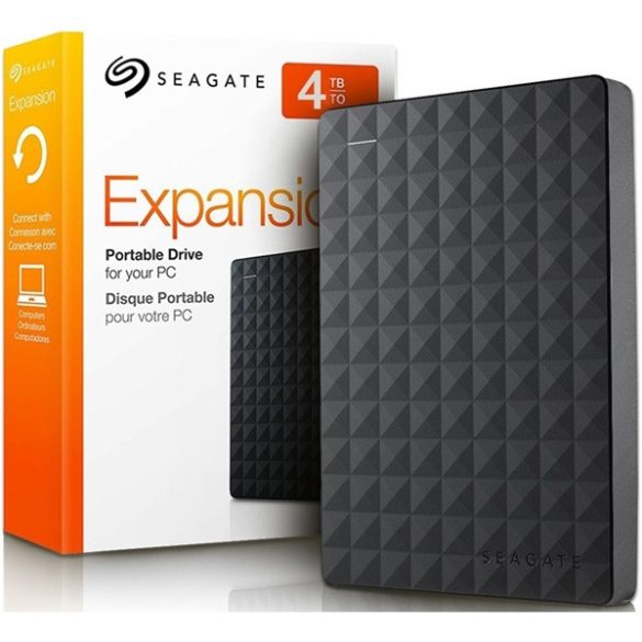 Seagate Külső HDD 2.5" 4TB - STEA4000400 (Expansion Portable, USB3.0, Fekete)