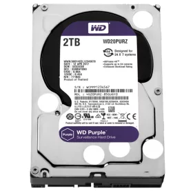   Western Digital Belső HDD 3.5" 2TB - WD20PURZ (5400rpm, 64 MB puffer, SATA3 - Purple (biztonságtechnikai rögzítőkbe is))