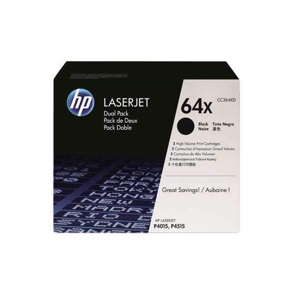 HP CC364XD (64XD) fekete eredeti toner duplacsomag