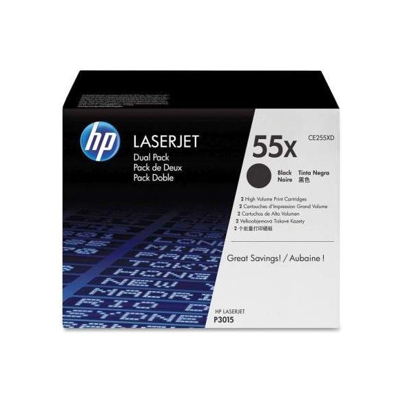 HP CE255XD (55XD) fekete eredeti toner duplacsomag