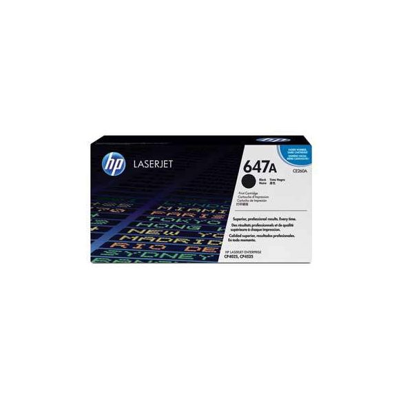 HP CE260A (647A) fekete eredeti toner