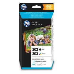   HP Z4B62EE No.303 eredeti tintapatron multipack + fotópapír