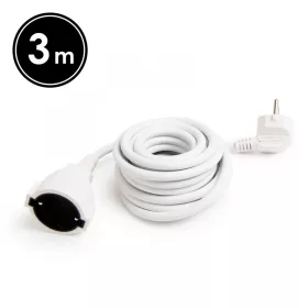   Hálózati lengő hosszabbító 3x1.5mm2 - 3m - fehér (20500WH)