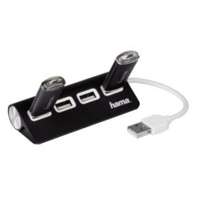 Hama USB 2.0 HUB, 1:4 BUSPOW. FEKETE (12177)