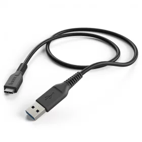   Hama adatkábel USB 3.1 GEN 1, Type-C/USB A, 1M, FEKETE (178395)