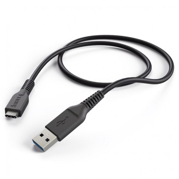 Hama adatkábel USB 3.1 GEN 1, Type-C/USB A, 1M, FEKETE (178395)