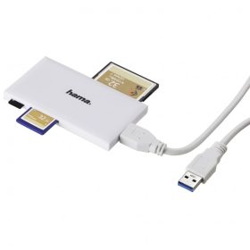   Hama USB 3.0 SUPERSPEED SLIM MULTI kártyaOLVASÓ, FEHÉR (181017)