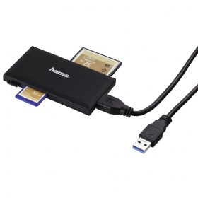   Hama USB 3.0 SUPERSPEED SLIM MULTI kártyaOLVASÓ, FEKETE (181018)