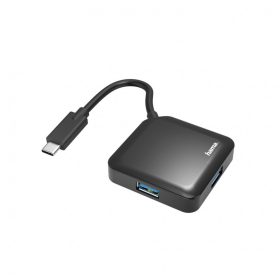   Hama USB 3.2 Type-C HUB, 1:4 BUSPOW. 5Gbit/s, FEKETE (200112)