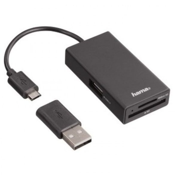 Hama 2in1 USB 2.0 OTG HUB és memóriakártyaolvasó (54141)