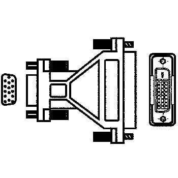 Hama DVI adapter 15 pólusú HDD dugó-DVI aljzat (45074)