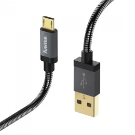 Hama Elite-Metal microUSB adatkábel 1.5m (173625)