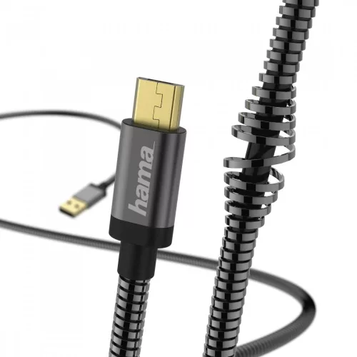 Hama Elite-Metal microUSB adatkábel 1.5m (173625)