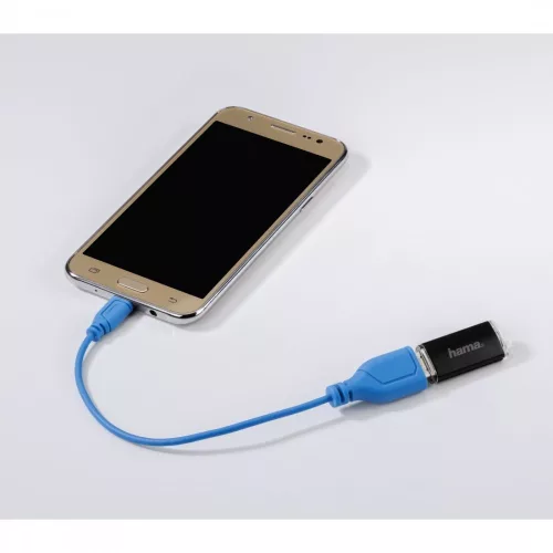 Hama Flexi Slim Micro USB-OTG adapter - kék (135705)