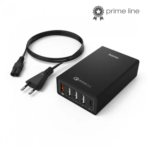 Hama QC 3.0 5 portos 8A hálózati töltőállomás USB Type-C (183264)