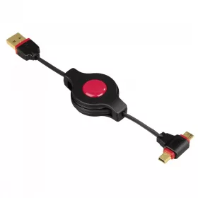   Hamap Roll up USB - mini/micro adatkábel  2in1 csévélhető (54515)