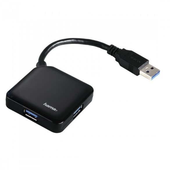 Hama USB 3.0 HUB (4 db USB port) - fekete (12190)
