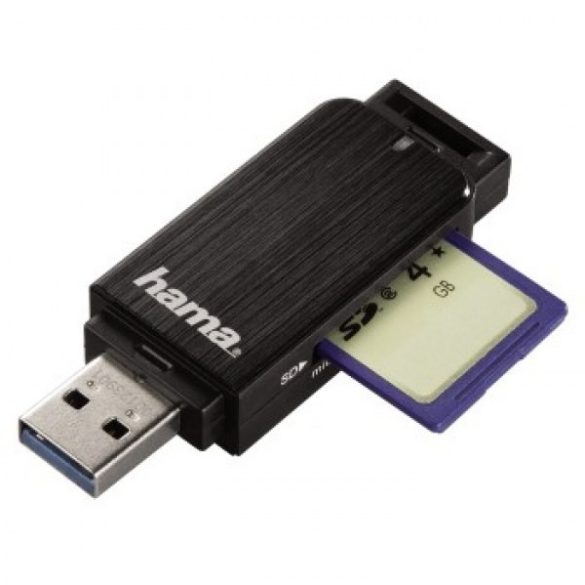 Hama USB 3.0 kártyaolvasó SD/MicroSD - fekete (123901)