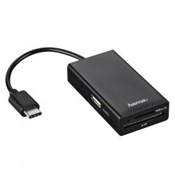 Hama USB Type-C kártyaolvasó, USB HUB, OTG adapter (54144)