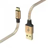 Hama USB Type-C Reflective narancssárga adatkábel (178297)