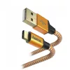 Hama USB Type-C Reflective narancssárga adatkábel (178297)