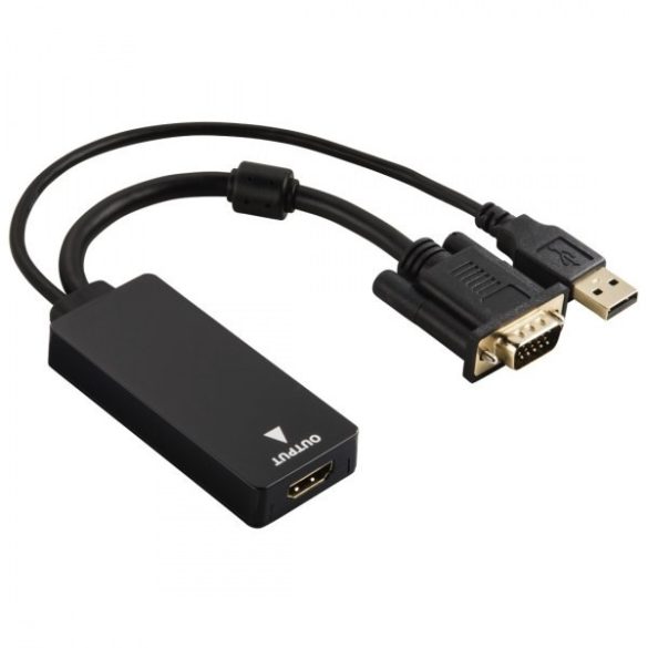 Hama VGA HDMI adapter, USB (audio) (54547)