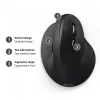 Hama EMC-500 Vertical ergonomic optikai egér - fekete (182698)