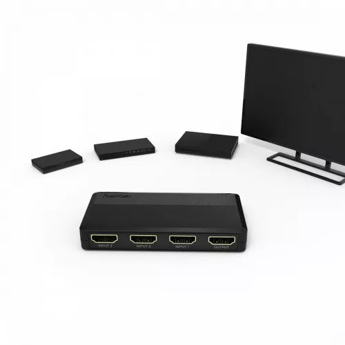 Hama távirányítós HDMI elosztó 3 bemenet (121760)