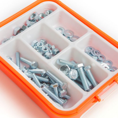 Handy Metrikus csavar készlet - 2 méret - csavar, alátét, anya - 90 db / csomag (04288)
