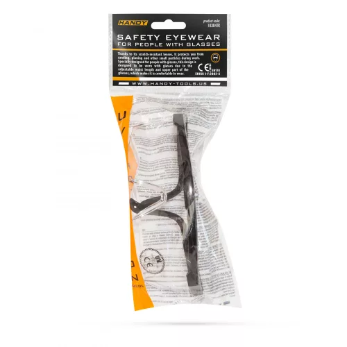 Handy Professzionális védőszemüveg szemüvegeseknek, UV védelemmel - átlátszó (10384TR)