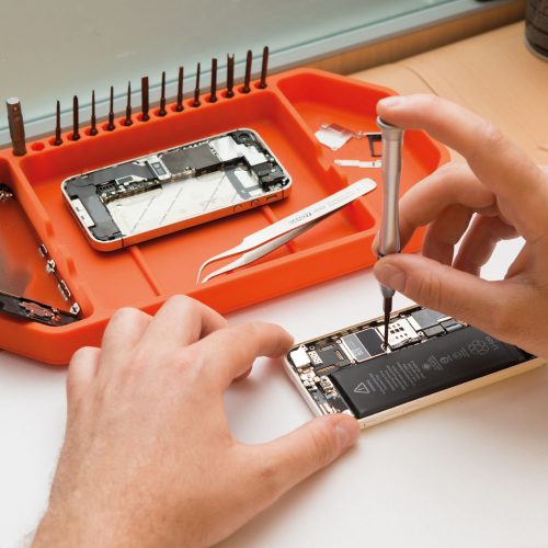 Handy Gumi szerszámos tálca tárolórekeszekkel - bitfejtartóval - 27,5 x 14,5 x 2,5 cm (11985A)