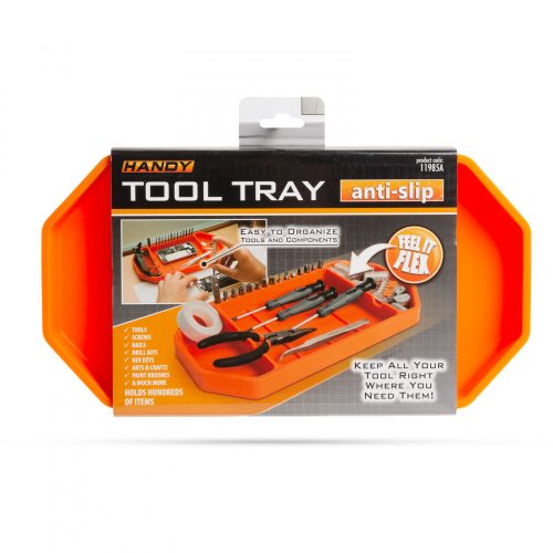 Handy Gumi szerszámos tálca tárolórekeszekkel - bitfejtartóval - 27,5 x 14,5 x 2,5 cm (11985A)