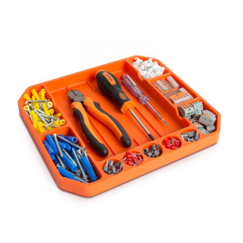 Handy Gumi szerszámos tálca tárolórekeszekkel - vonalzóval - 26 x 23,5 x 2,5 cm (11985B)