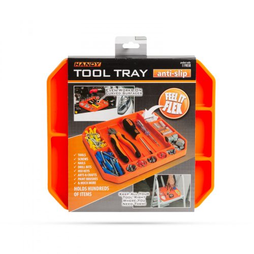 Handy Gumi szerszámos tálca tárolórekeszekkel - vonalzóval - 26 x 23,5 x 2,5 cm (11985B)