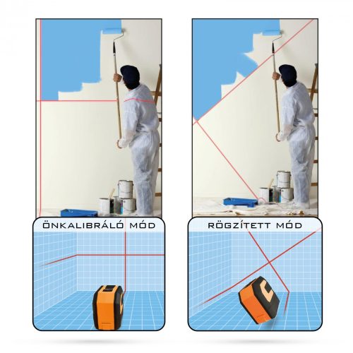 Handy lézeres szintező hordtáskával és csipesszel (10051)