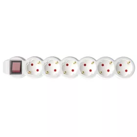   Home by Somogyi NV 6K-3/WH/1,5 6-os elosztó, kapcsolóval 3 méter 3x1,5 mm2 fehér