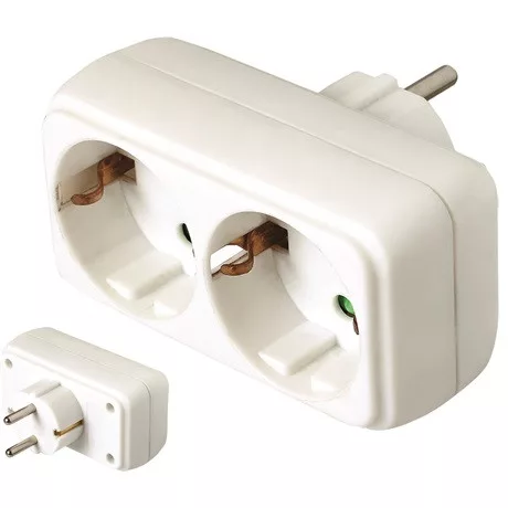 Home by Somogyi NV 22 földelt 2-es elosztó, fehér