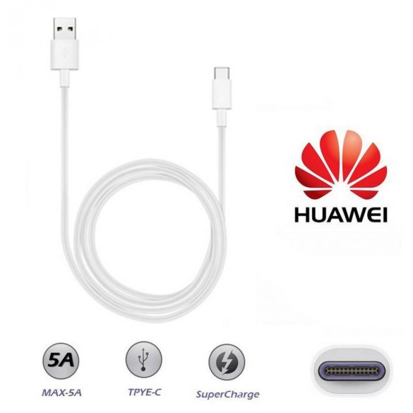 Huawei CP71/AP71 gyári USB Type-C kábel 5A SuperCharge - fehér