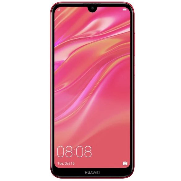 Huawei Y7 2019 DualSIM mobiltelefon - korall piros