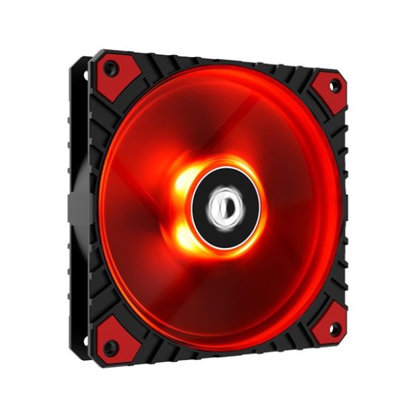 ID-Cooling Cooler 12cm - WF-12025-XT-R (14-35dB, max. 120,96 m3/h, 4pin csatlakozó, PWM, piros LED)
