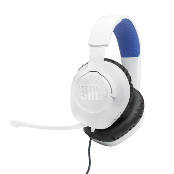 JBL QUANTUM 100 FEHÉR/KÉK gamer fejhallgató