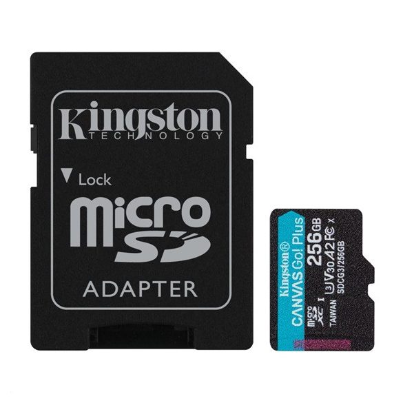 Kingston SDCG3/256GB micro sdxc kárty + adapter