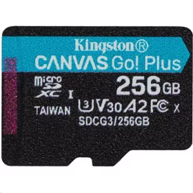   Kingston 256GB SD micro Canvas Go! Plus (SDXC Class 10 UHS-I U3) (SDCG3/256GBSP) memória kártya