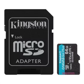   Kingston 64GB SD micro Canvas Go! Plus (SDXC Class 10  UHS-I U3) (SDCG3/64GB) memória kártya adapterrel