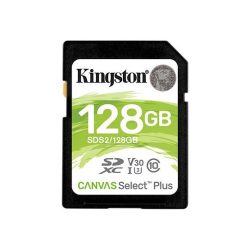   Kingston 128GB SD Canvas Select Plus (SDXC Class 10 UHS-I U3) (SDS2/128GB) memória kártya
