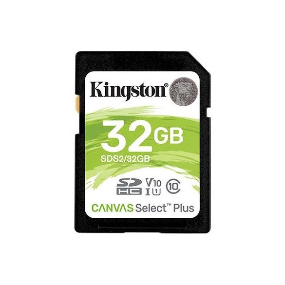 Kingston 32GB SD Canvas Select Plus (SDHC Class 10 UHS-I U1) (SDS2/32GB) memória kártya